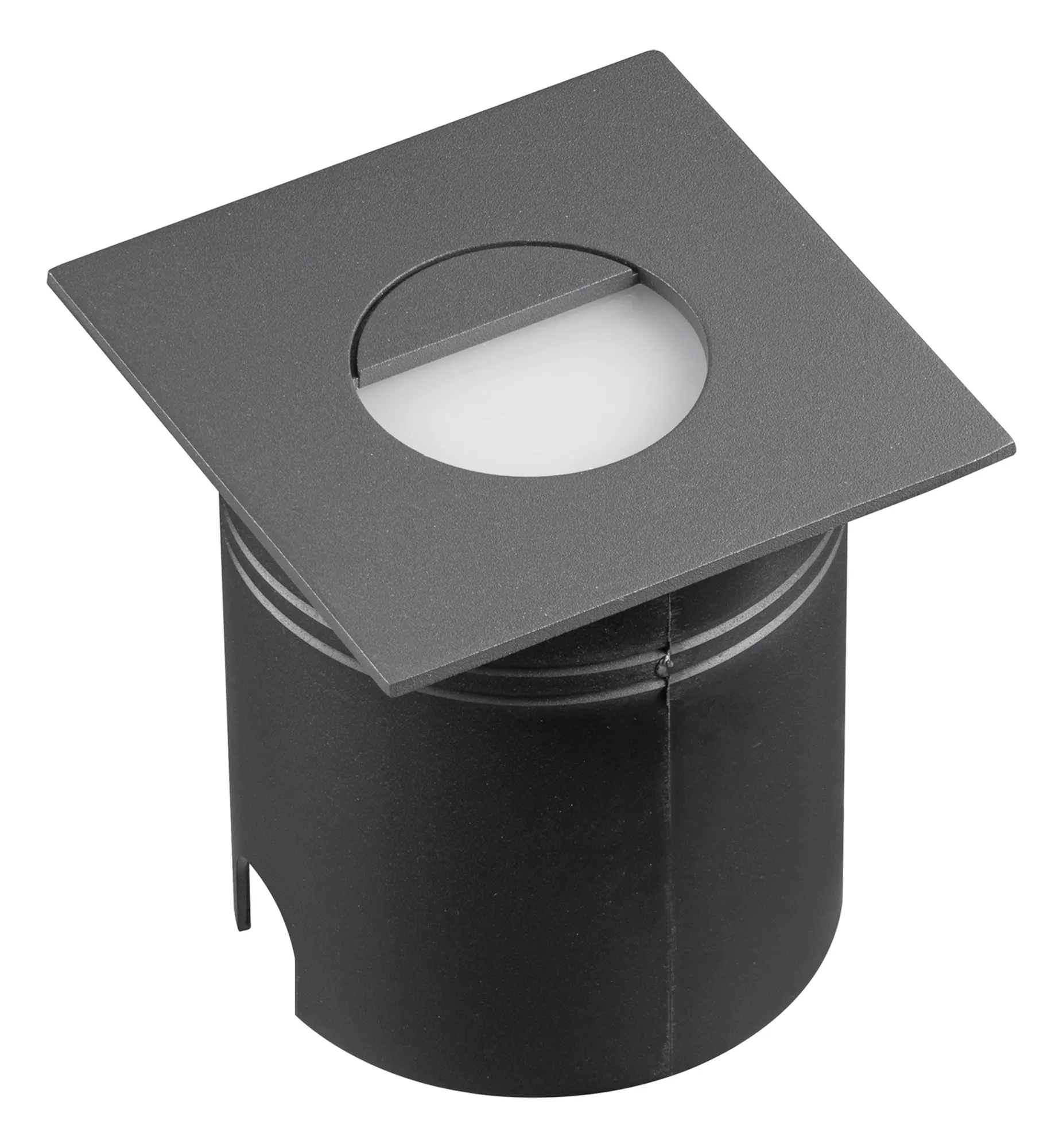 Aspen Square Eyelid Recessed Wall Lamp 3W LED IP65 Anthracite